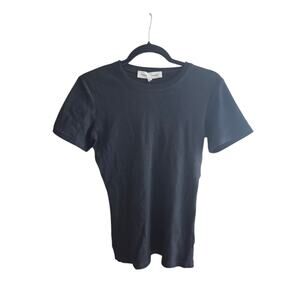 Proenza Schouler Black Cotton Jersey Short Sleeve Top Small